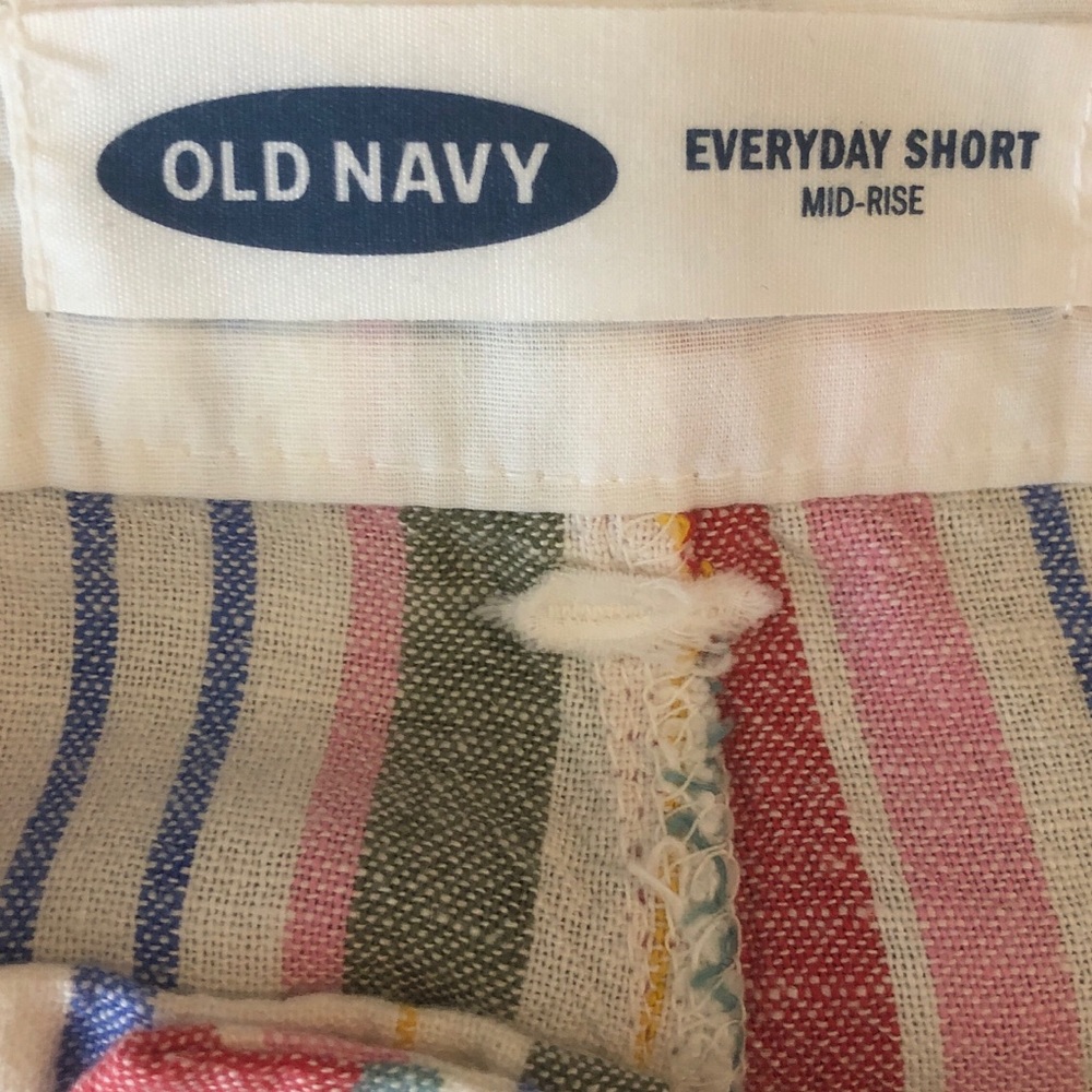 Old Navy Everyday Striped Shorts Sz 10 - Picture 6 of 8